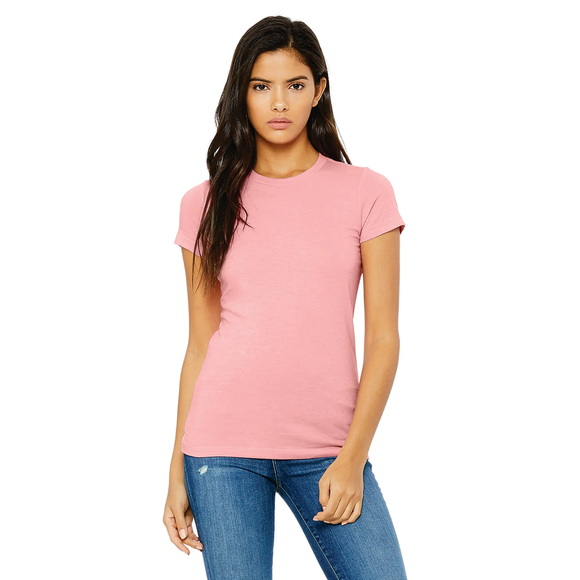 Pink Womens Slim Fit T-Shirt